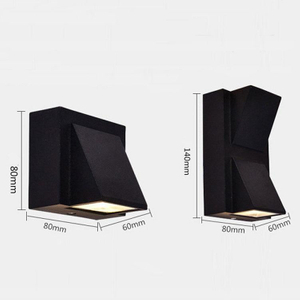 Iluminación exterior Lámpara de pared impermeable Aluminio moderno Arriba y abajo Luz de pared Led Exterior Jardín Patio Luz de porche