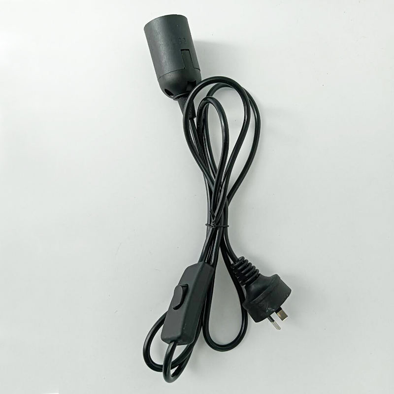 Cable de alimentación de atenuación de la UE de 1,8 M, Bases de lámpara E27, enchufe redondo con Cable de interruptor para lámpara de araña E14, portalámparas, 220V, 110V