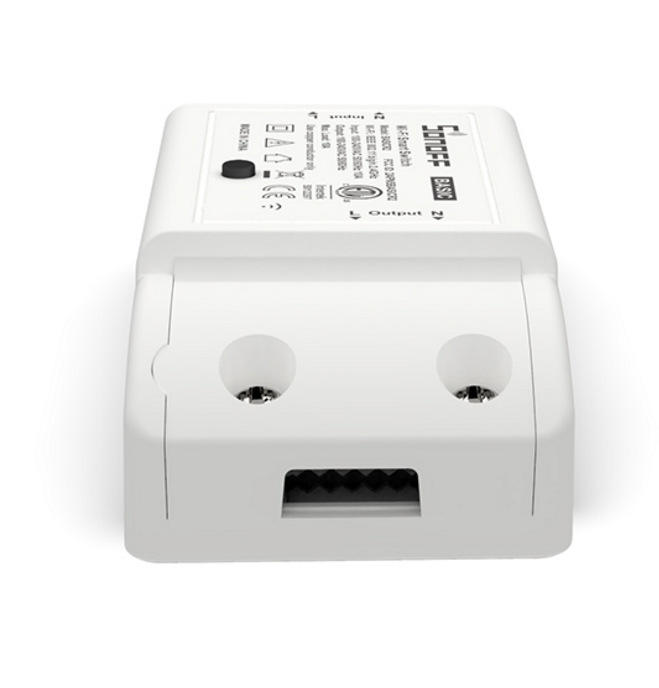 Itead Basic R2 Mini DIY módulo Wifi interruptor de luz aplicación remota inalámbrica interruptor de Control 220V hogar inteligente interruptores eléctricos