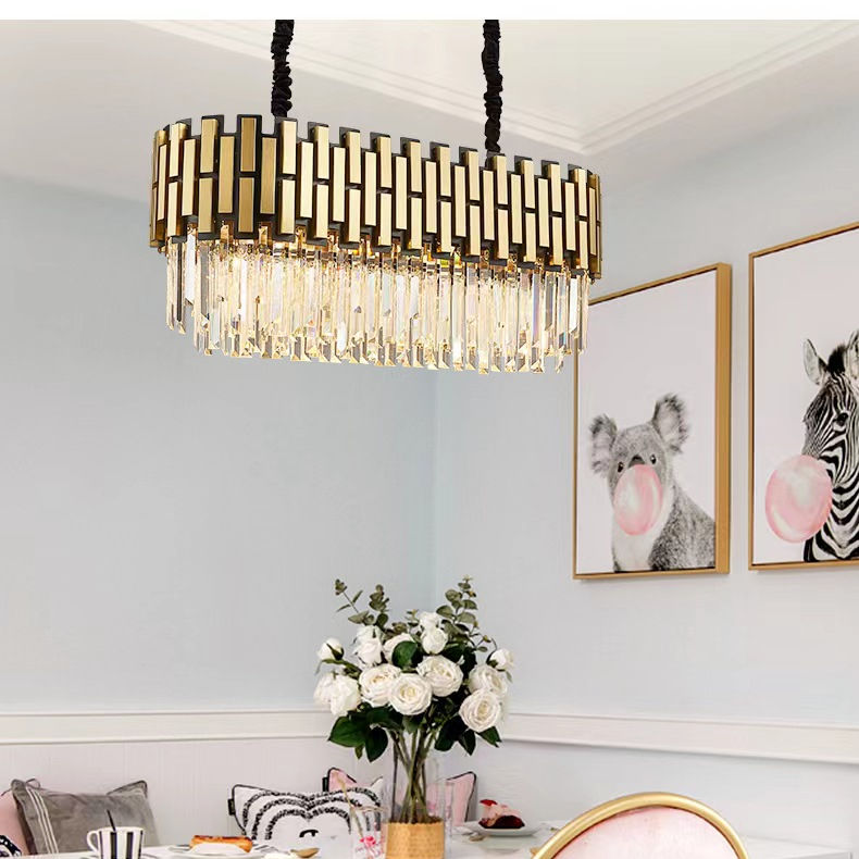 Candelabro de cristal LED Candelabros de comedor Candelabro moderno Bombilla E14 Candelabro de anillo para sala de estar Luz colgante Iluminación decorativa Estilo candelabro de cristal