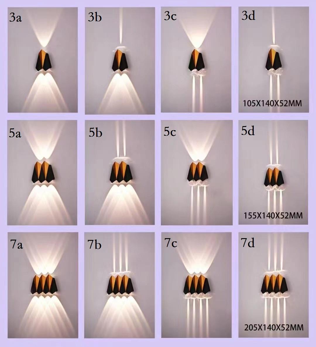 Luz LED de pared impermeable para exteriores, moderna, creativa, IP65, para Hotel, Villa, sala de estar, luz de pared de fondo
