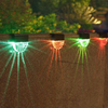 Lámpara solar LED de color blanco cálido para escaleras, luces de jardín para exteriores, luz solar impermeable para balcón, decoración para valla de escalera de Patio