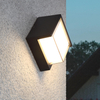 Lámpara de pared Led impermeable para decoración de jardín y exteriores, candelabro de iluminación para puerta delantera, luminaria de AC85-260V, accesorio de pantalla negra