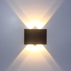 Iluminación de carcasa blanca y negra nórdica IP65 de aluminio resistente al agua para exteriores, interiores, escaleras, cabecera, dormitorio, decoración, lámpara de pared LED