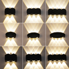 Luz de pared LED moderna, iluminación de arriba y abajo, candelabro de cubo, lámpara de montaje, interior, exterior, hogar, habitación, dormitorio, Hotel, decoración de iluminación