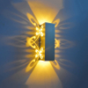 Recién llegado, candelabro de pared led de aluminio con doble mariposa de 6W para luces de pared interiores, luz nocturna de fondo de flores para salón de belleza