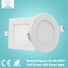 Ultra Thin Led Panel Downlight real full watt 3W 4W 6W 9W 12W 15W 18W 24W Luz empotrada de techo LED redonda / cuadrada