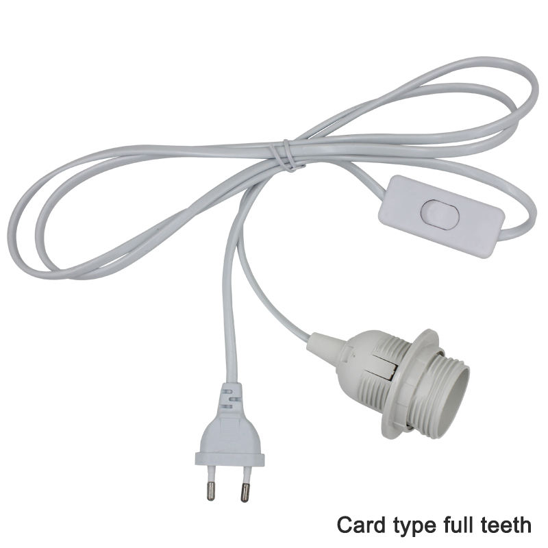 Toma de lámpara LED E27 de longitud de línea de 1,8 M, 250V, 4A, 303, adaptador de portalámparas de encendido/apagado, convertidor para soporte de toma de suspensión de luz LED
