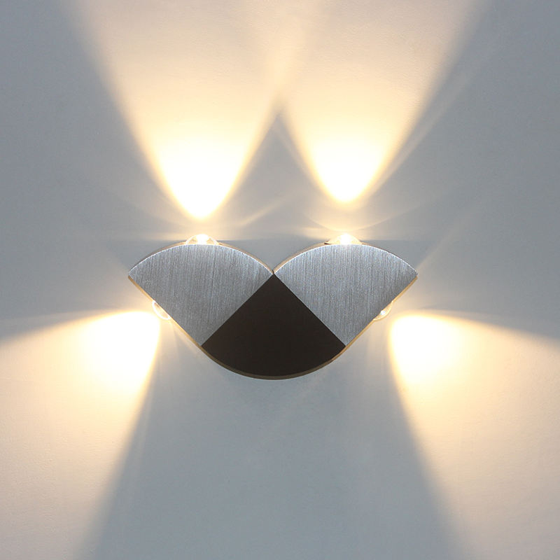 Lámpara de pared LED de 4W, candelabro de iluminación colorida, luz de decoración interior montada en la pared para Loft, baño, sala de estar, iluminación del hogar 
