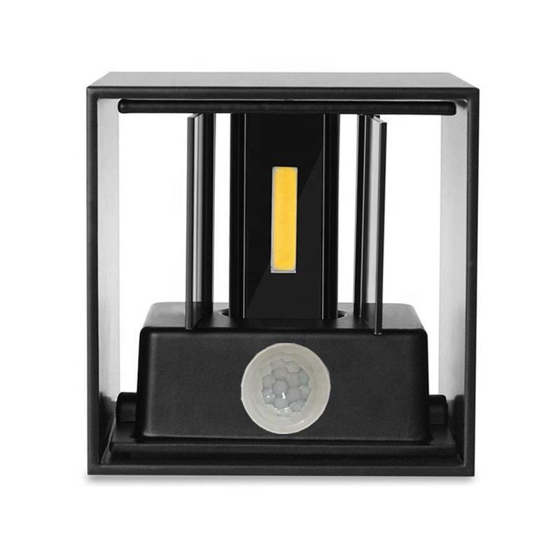 Nuevo Cubo con Sensor de movimiento, luz LED de pared de 12W, luz cálida para exteriores, impermeable, ajustable hacia arriba y hacia abajo, sin escalones, para dormitorio, Loft, vogue