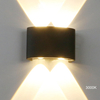 Lámpara de pared impermeable para exteriores de 8W, lámpara de pared moderna de aluminio COB para jardín