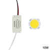 1 Juego de panel de placa de chip led COB de 3W, 5W, 7W, 10W, 12W, 15W, 20W, 25W, 30W para lámpara de foco led + controlador de fuente de alimentación LED de carcasa de plástico