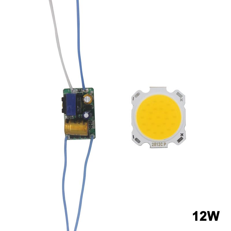 Cuenta de lámpara LED COB, Chip de fuente de luz de 10W-30W, conversión de interruptor frío/caliente con adaptador de corriente de Control de segmento, controlador DIY