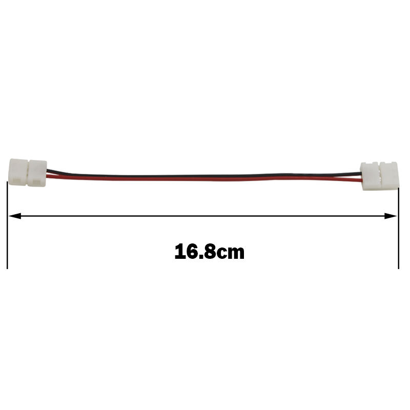 Conector de tira LED doble de 2 pines y 10mm con conexión sin cables sin necesidad de soldadura/conector de soldadura para tira Led 5050/5630