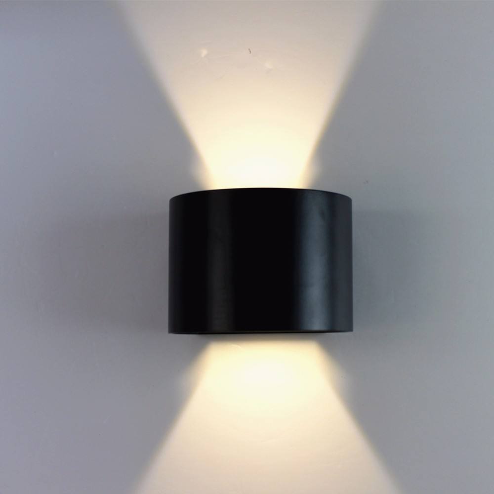 Diseño de semicírculo a prueba de agua luz de pared led 6W iluminación exterior con precio directo de fábrica accesorios apliques lámpara de luz aplique