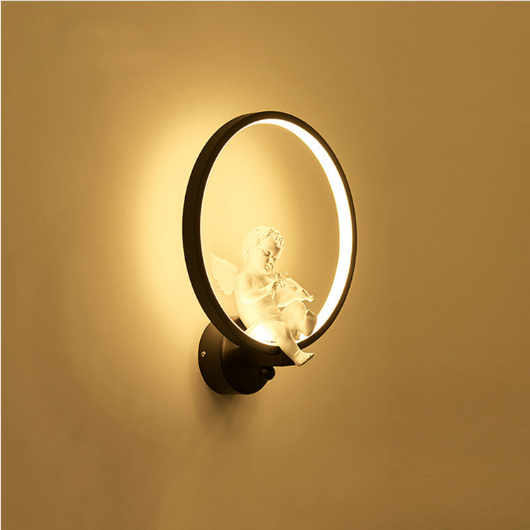 Recién llegado, candelabro led moderno, luz de pared elegante, anillo de luz artística, montaje en pared para luces de hotel de interior