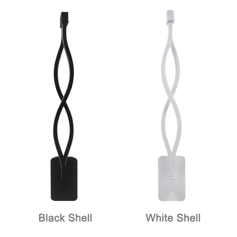 Aplique de pared LED con forma ondulada, luz de pared de diseño moderno de aluminio para dormitorio, pasillo, sala de estar, accesorios de iluminación led para interiores