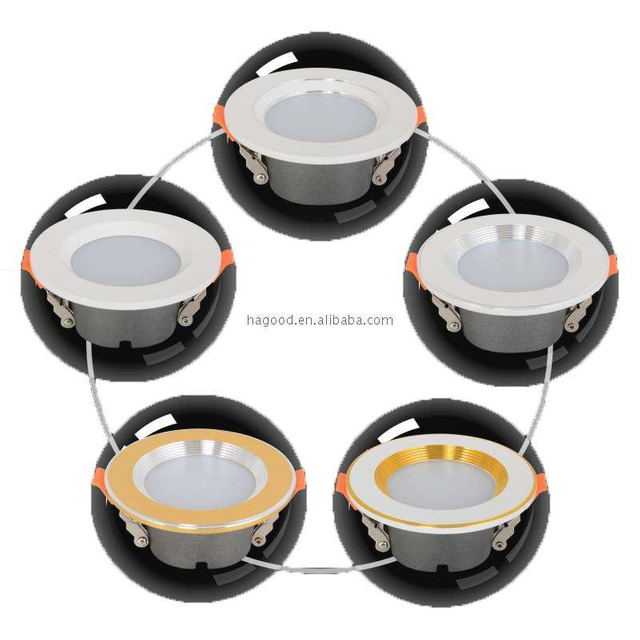 Lámpara empotrada de forma redonda de 3W, 5W, 7W, 9W, 12W, 15W, luz LED empotrada, foco de luz de techo con controlador para lámpara de uso interior