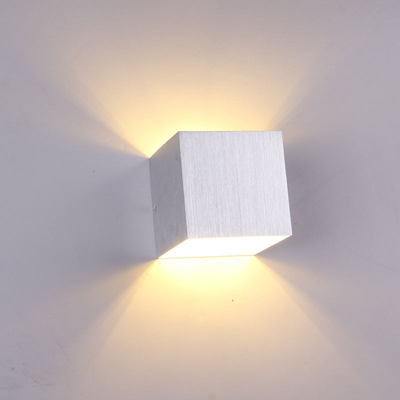 Lámpara de pared LED de 3W, AC85-265V, accesorio de iluminación para decoración de interiores, aplique de pared, porche, aluminio empotrado para dormitorio, sala de estar, pasillo