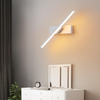 Lámpara de pared para cabecera, ángulo ajustable giratorio, iluminación LED para interiores, lámpara de pared de tira simple de aluminio