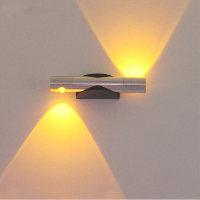 Moderna lámpara LED de pared para interiores de 6W, candelabro de aluminio para iluminación del hogar, dormitorio, sala de estar, pasillo, luz de pared decorativa, AC85-265V giratorio