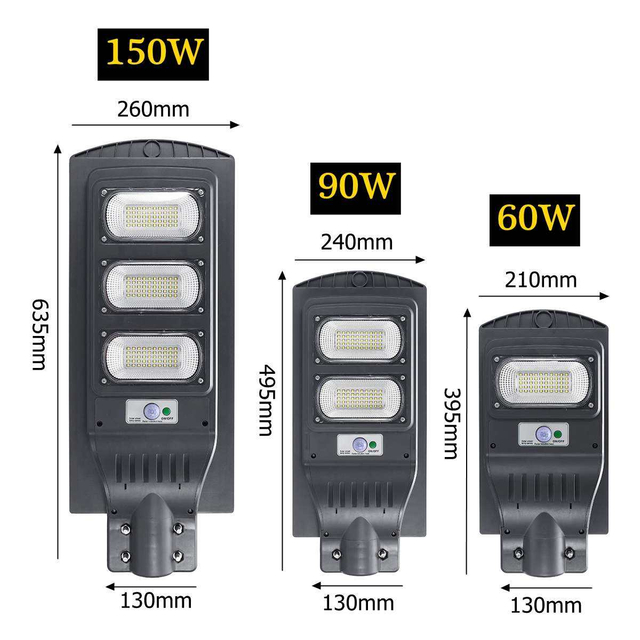 Farola solar de 50-300 W, lámpara solar interior, lámparas de energía solar, lámpara alimentada por energía solar, lámparas solares, farola solar integrada todo en uno