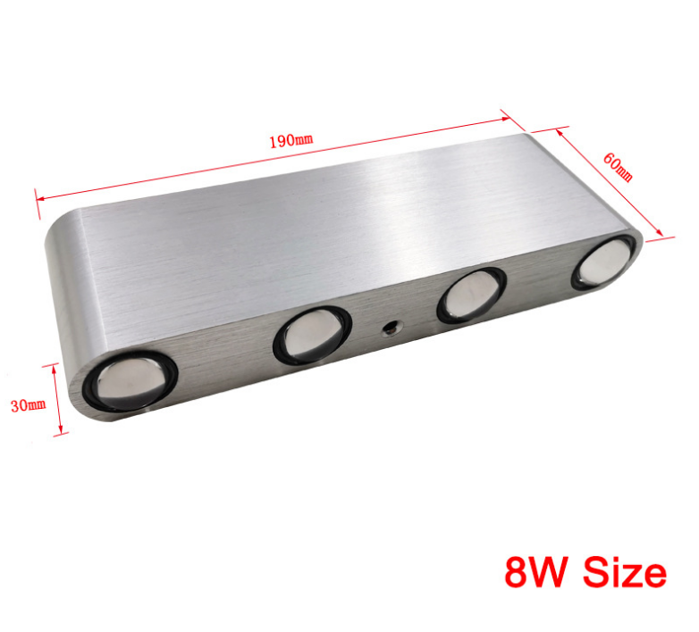 Iluminación electrónica Soporte de pared Luces Muebles blancos cálidos largos 220V Iluminación Arriba y abajo Escalera Restaurante Novedad