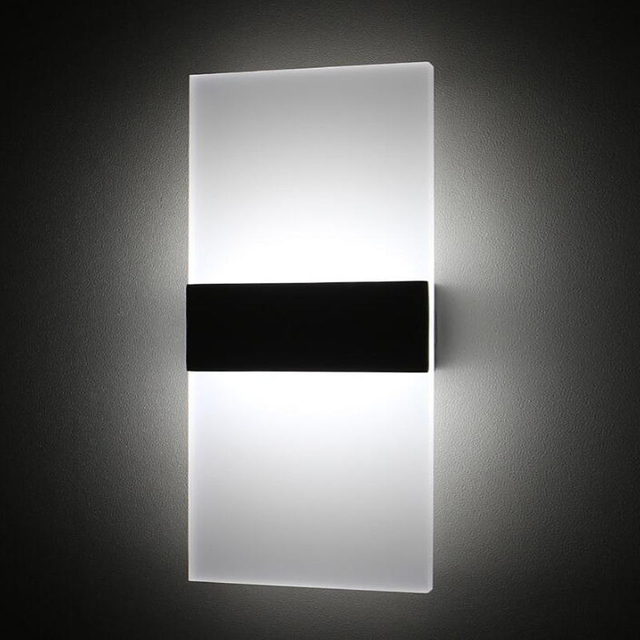 Luz de pared acrílica LED minimalista directa de fábrica para iluminación de habitaciones de hotel con precios luces led estéticas