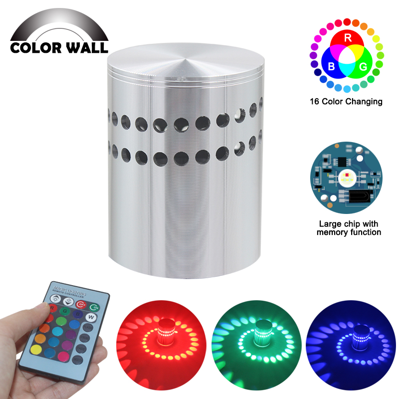 Aplique de pared con orificio en espiral