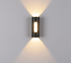 Aplique de decoración en blanco y negro Murale Led cuadrado redondo hacia arriba y hacia abajo luz Ip65 impermeable al lado de la lámpara de pared de luz cilíndrica Led