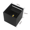 Estilo industrial 12W AC85-265V Impermeable IP65 Haz ajustable Aluminio Exterior LED Cubo Impermeable Luz de pared Popular