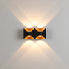 Luz de pared LED IP65, aluminio RGB, valla de jardín impermeable para exteriores, lámpara de pared de moda para interiores para dormitorio, mesita de noche, sala de estar, escaleras