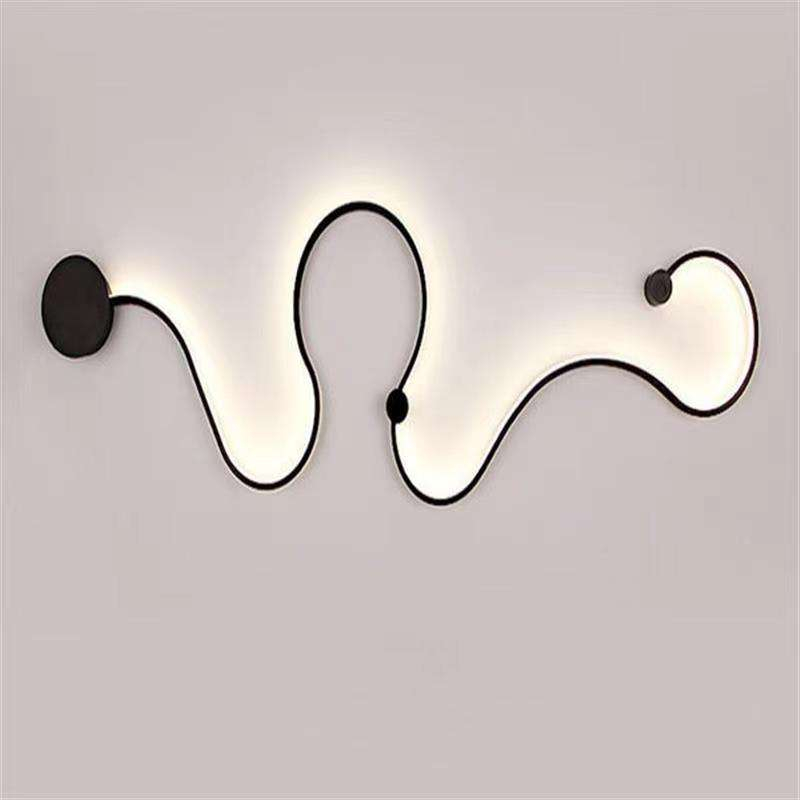 Lámpara de pared minimalista posmoderna, lámpara led creativa nórdica para decoración de cabecera de dormitorio, lámpara de pared para sala de estar, pasillo, lámparas de pasillo