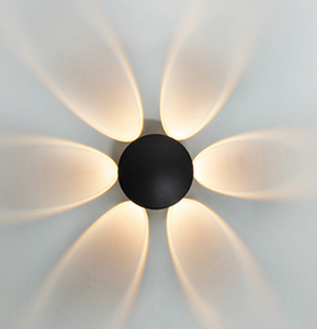 Luz de pared impermeable de setas, iluminación de jardín, lámpara de pared LED para interiores y exteriores, candelabro de pared impermeable, iluminación decorativa para dormitorio