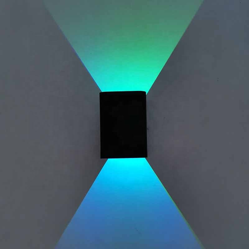 Lámpara de pared LED para interiores de 5W, lámpara de pared de 16 colores, iluminación interior que se puede controlar de forma remota, cambio de Color, carcasa de aluminio, iluminación interior