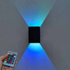Lámpara de pared LED para interiores de 5W, lámpara de pared de 16 colores, iluminación interior que se puede controlar de forma remota, cambio de Color, carcasa de aluminio, iluminación interior