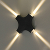 Luz de noche de noche de haz cruzado de 4W Decoración industrial RGB luz de pared led baño de jardín IP65 luces hacia arriba y hacia abajo
