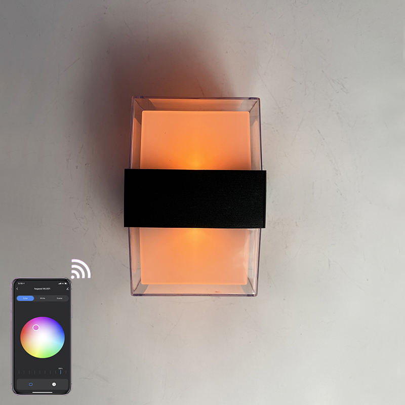 Tuya Smart WiFi LED lámpara de pared 15W RGBW exterior interior aplicación impermeable candelabro regulable jardín luz trabajo con Alexa Google Alice