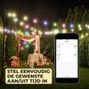 Iluminación de jardín inteligente 15m RGB ambiente de jardín cable de iluminación control de teléfono inteligente E27 fabricante de enchufes ventas directas