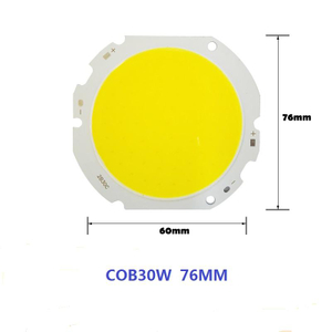 Fuente de luz COB al por mayor de fábrica 10-50W de alta potencia alto índice de visualización resaltado luz amarilla luz blanca perlas de lámpara COB