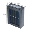 Lámpara de pared solar para decoración de exteriores, jardín, patio, hogar, resistente al agua, arriba y abajo, lámpara de pared luminosa, lámpara de arandela de pared para exteriores