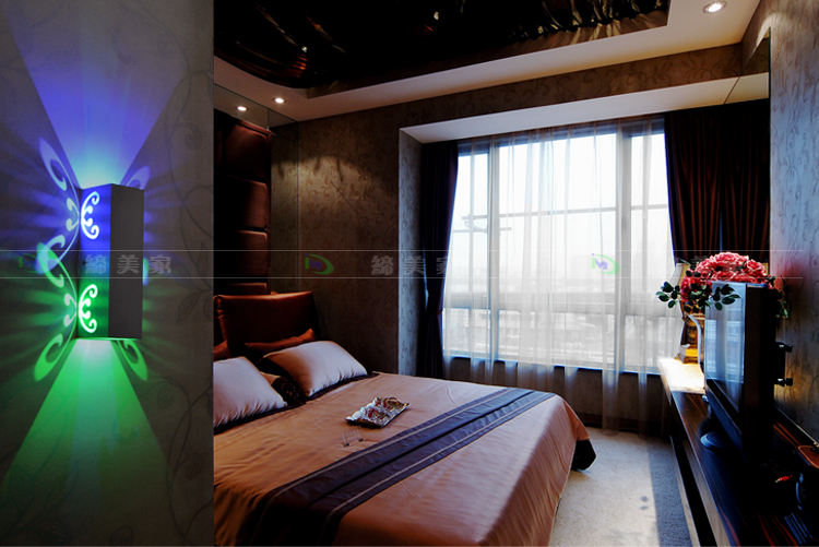 Fokison (componentes electrónicos) accesorio de iluminación lámpara colorida aplique de pared Led cuadrado para luces de barra led para el hogar