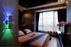 Aplique de pared Led de aluminio con doble mariposa de 6W para luces de pared interiores, luz nocturna de fondo de flores para salón de belleza, novedad de 2023