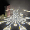 Lujo acrílico moderno transparente Led Control táctil cristal lámpara de mesita de noche luz nocturna recargable cena romántica Amazon