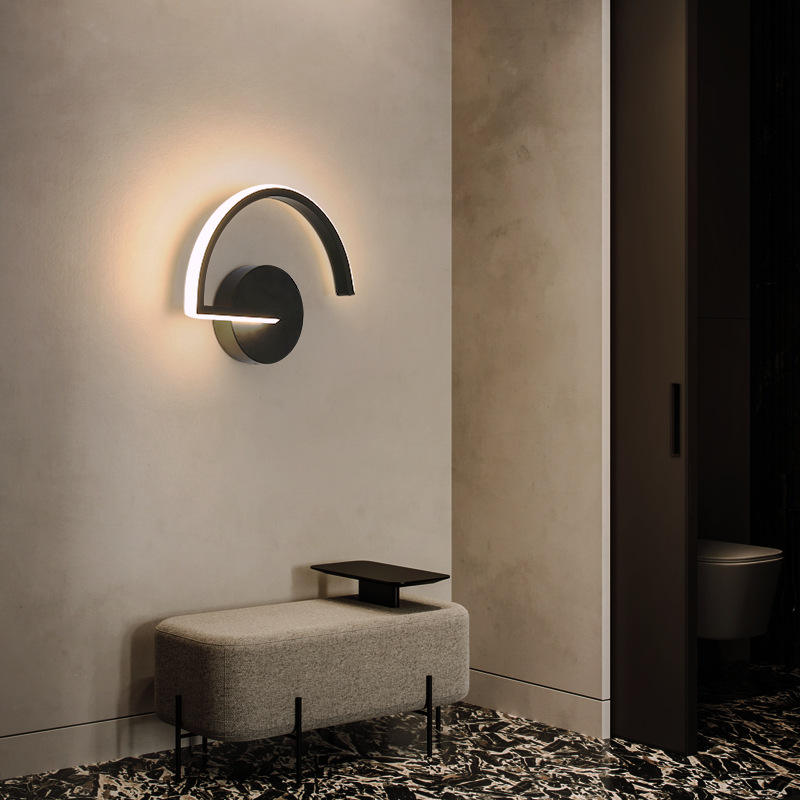 Hot Modern Black Decoration Up Down Outdoor Indoor Luxury Home Room Dormitorio Hotel Lámpara de baño Luz de lectura LED Lámpara de pared