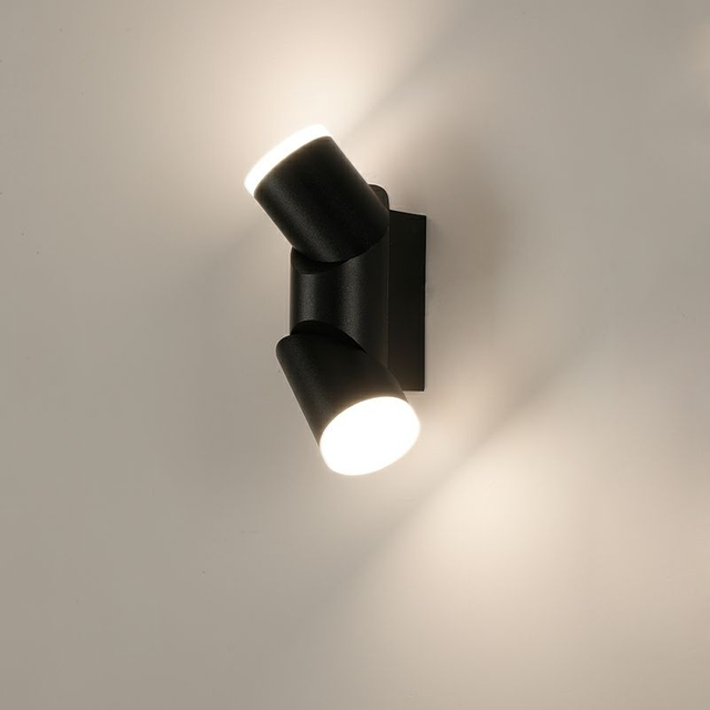 Outdoor Verstelbare Hoek Wandlamp COB Neer Licht Hotel Villa Buitenmuur Enkele Dubbele Kop Wandlamp Eenvoudige Aluminio