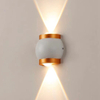 Decoración del hogar 6W 12W LED luz de pared interior exterior impermeable aluminio dos cabezales lámpara de pared para jardín porche dormitorio escaleras luces