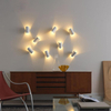 Lámpara de pared giratoria Lámpara de pared led moderna Lámpara de pared minimalista Sala de estar italiana Lámpara de pared de hotel de arte giratorio creativo Lámpara de pared de noche de dormitorio nórdico
