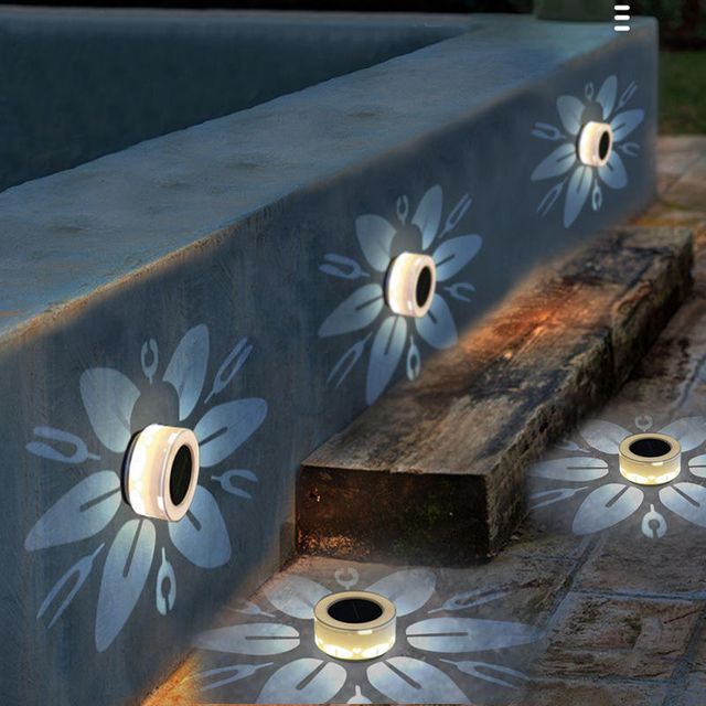 Luces de jardín, luz LED solar para exteriores, RGB, cambio de Color, camino Solar, lámpara de césped para decoración de jardín, iluminación de paisaje