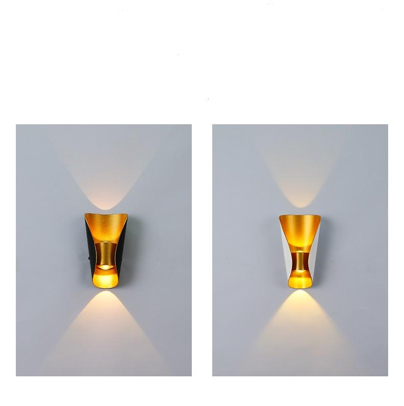 Lámpara decorativa, lámpara de pared led, lámpara de pared impermeable para barco grande y luz nocturna para exteriores, aluminio simple